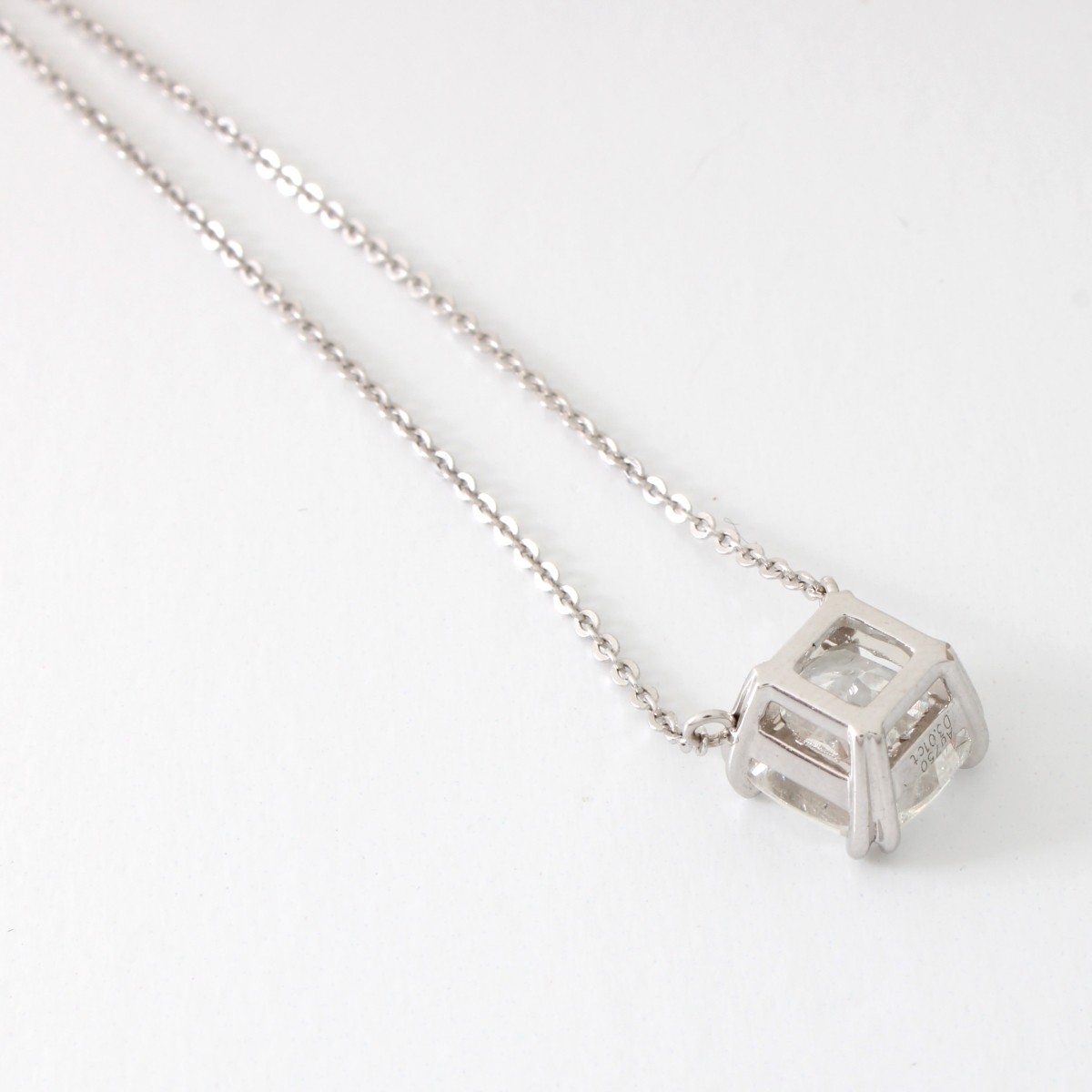 GIA Diamond and Platinum Necklace