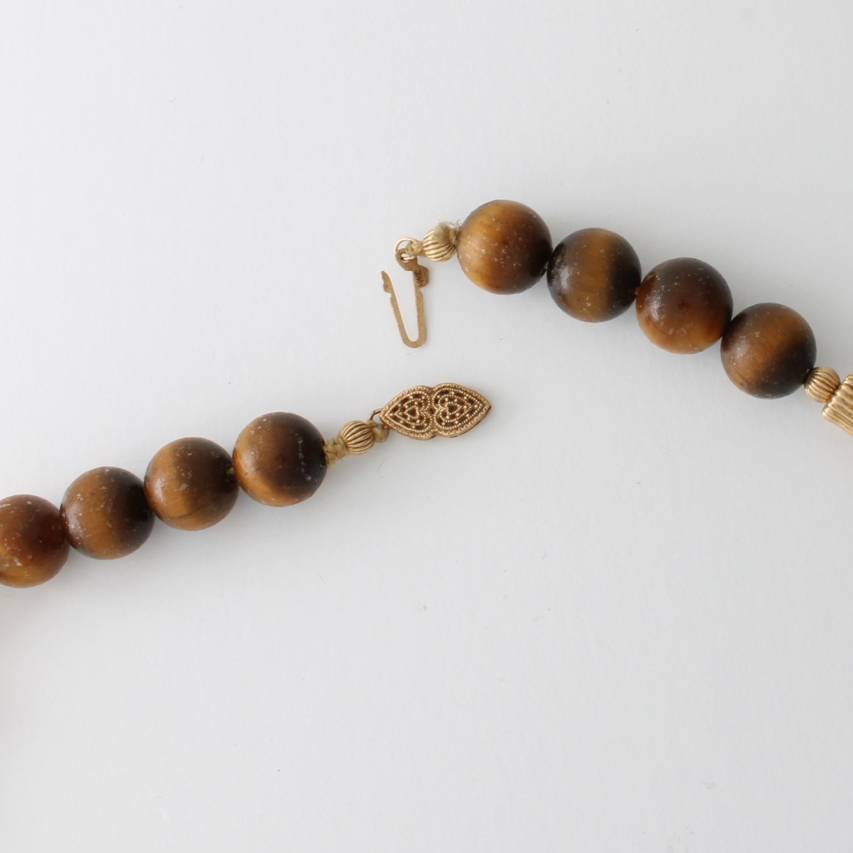 Tiger Eye and 14K Necklace