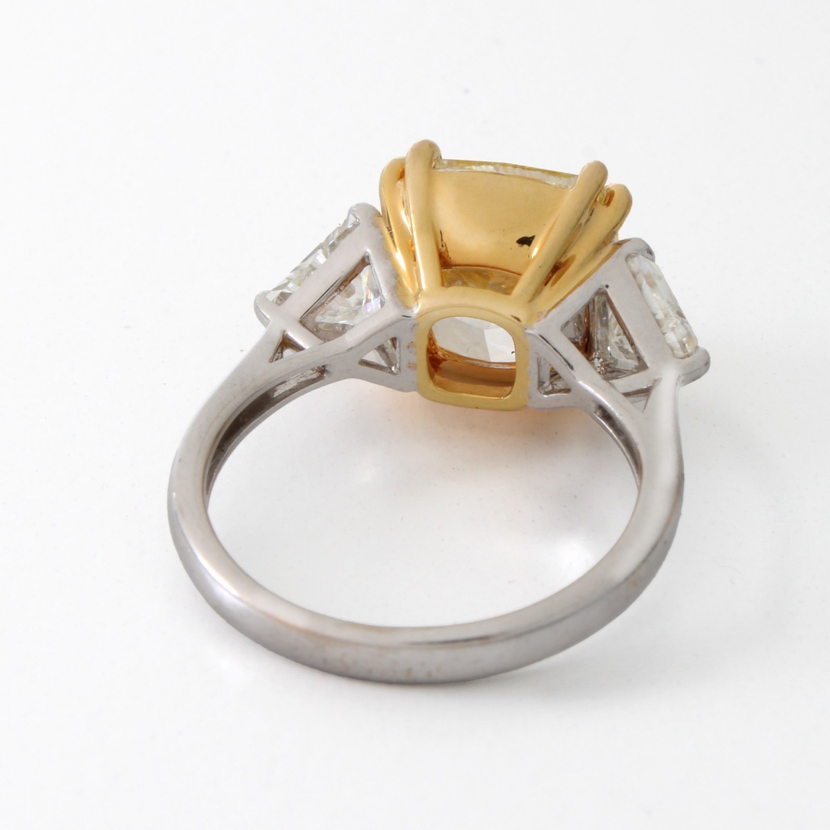 GIA 6.03 Fancy Yellow Diamond and 18K Ring
