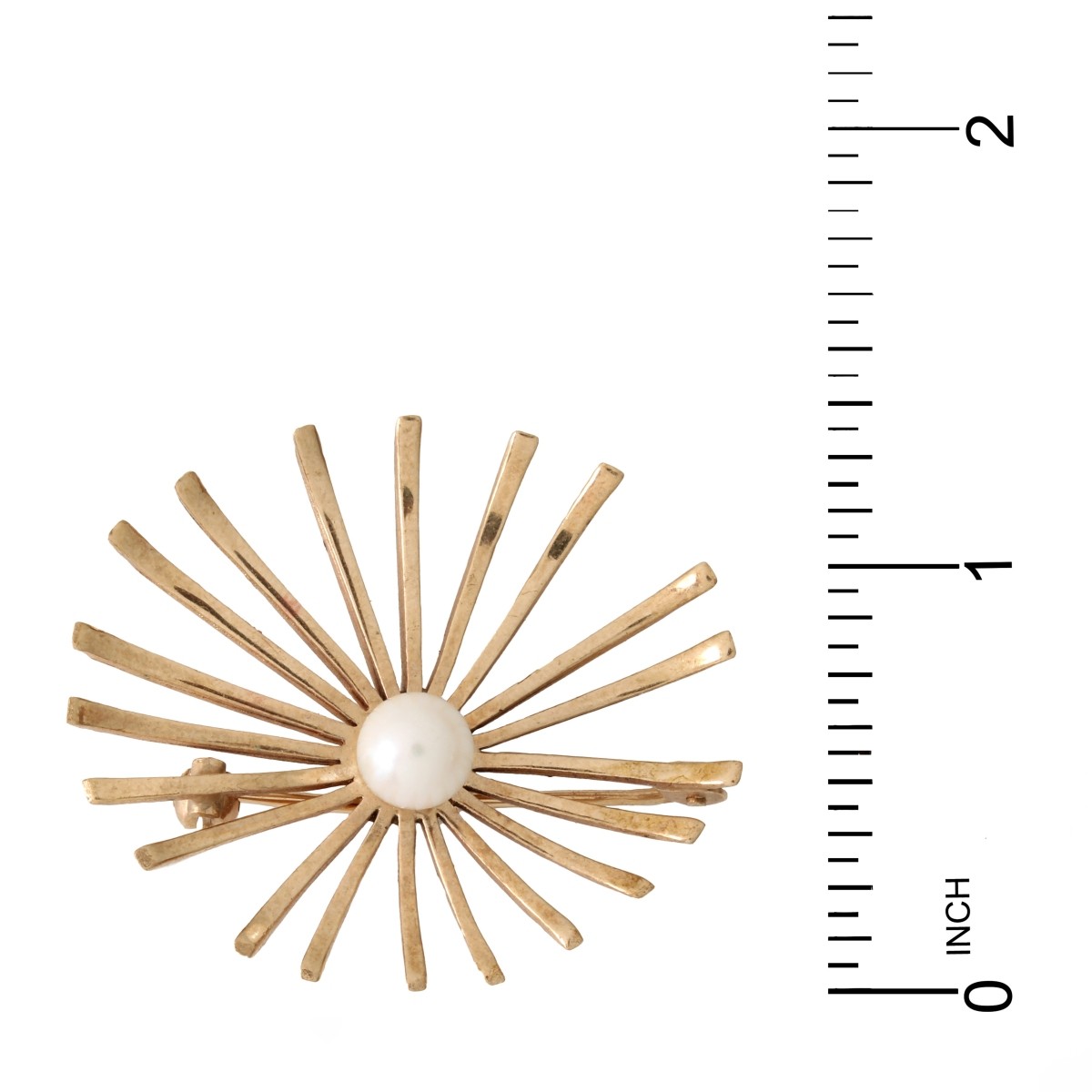 English 9K Gold and Pearl Brooch