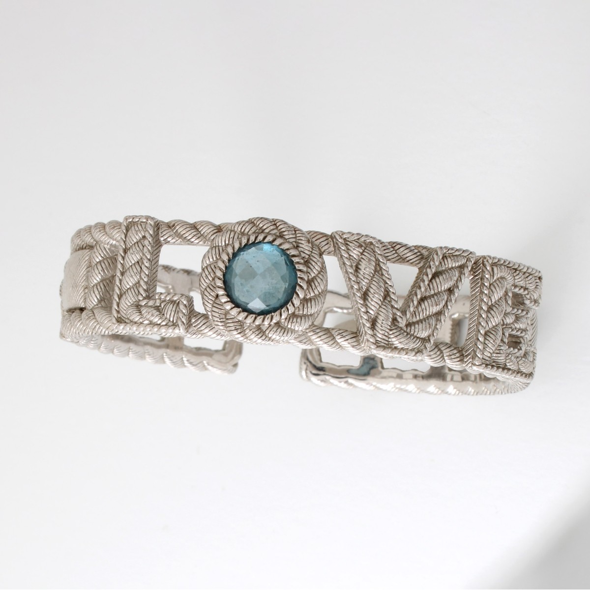 J Ripka Topaz and Sterling Bracelet