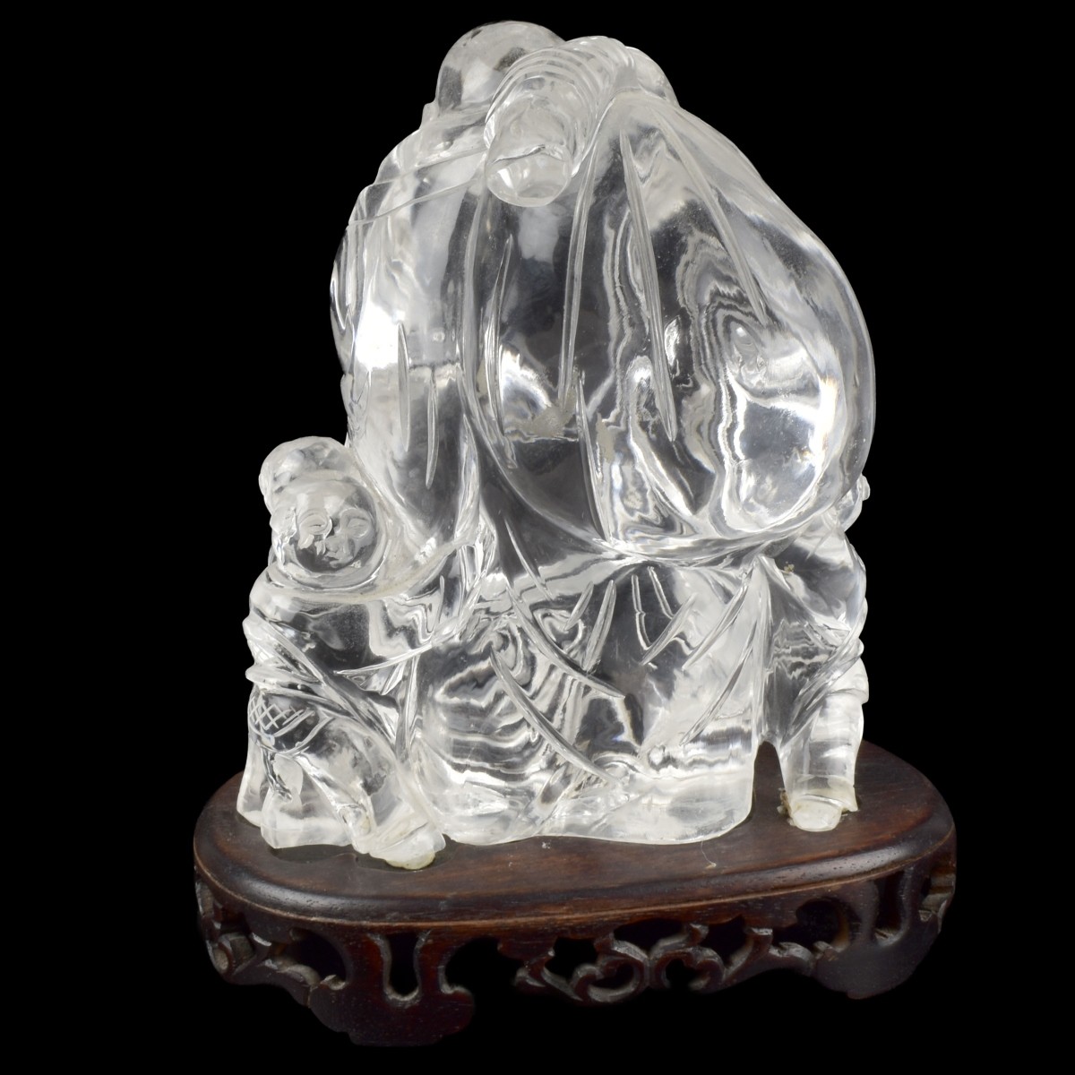 Rock Crystal Group of a Buddha