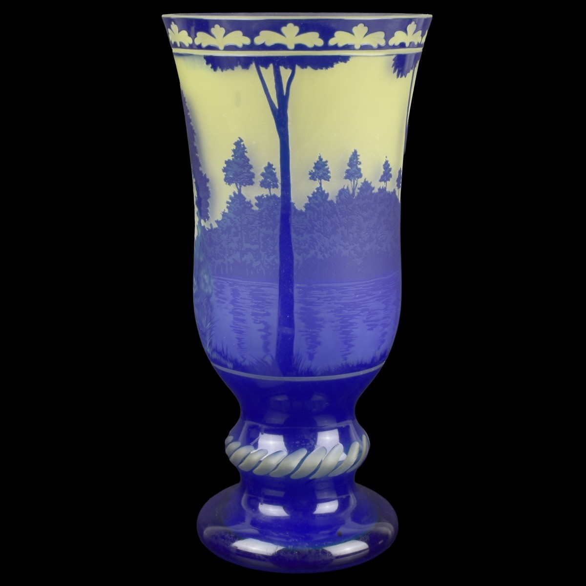 Cameo Cobalt Blue Glass