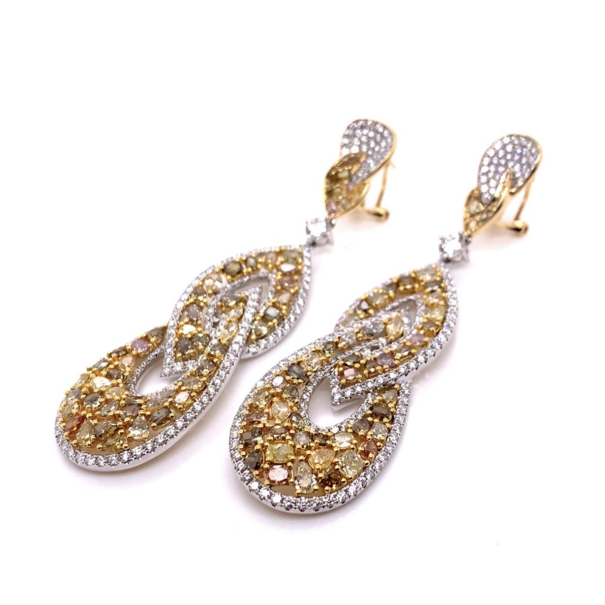 Diamond and 18K Earrings