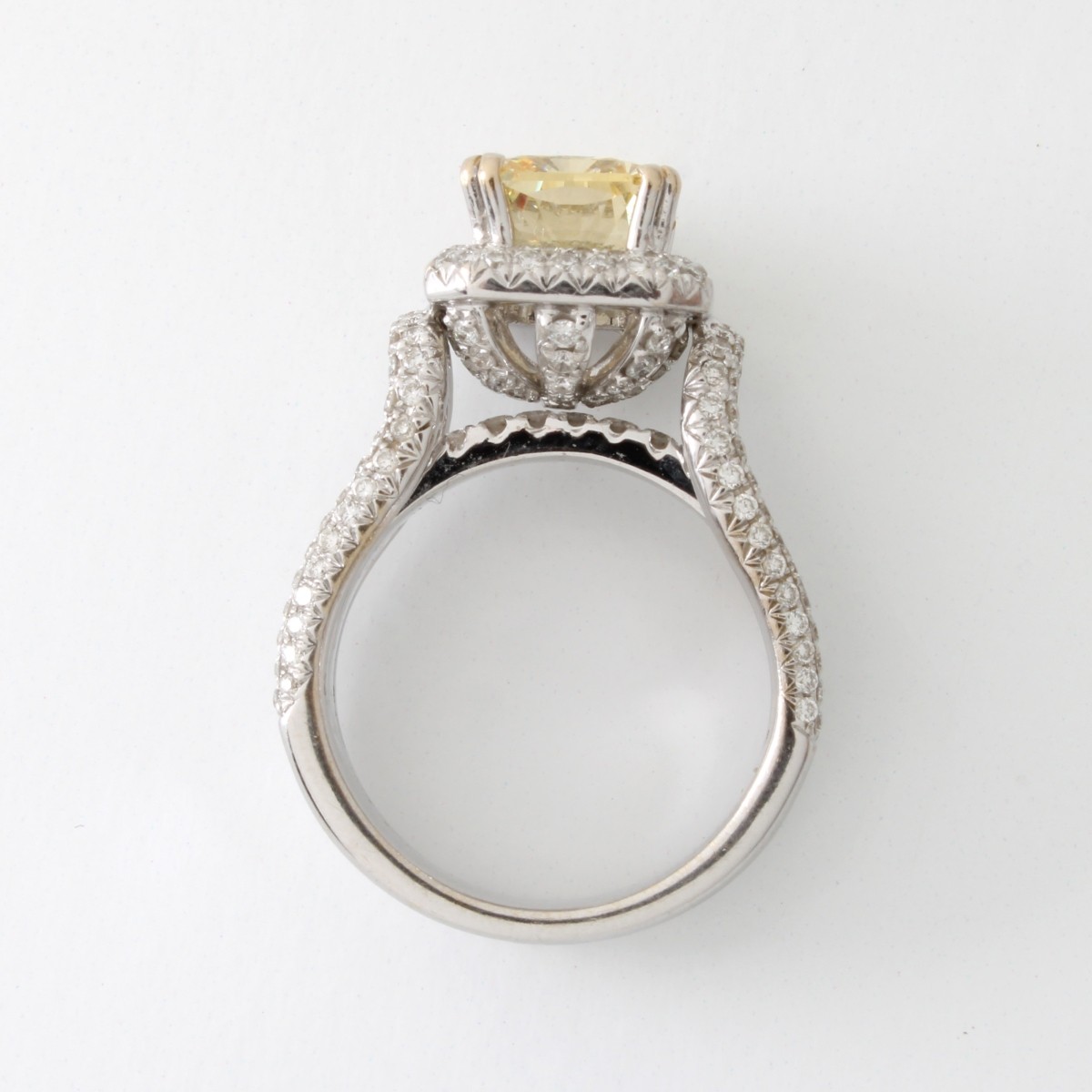 Diamond, CZ and 18K Ring