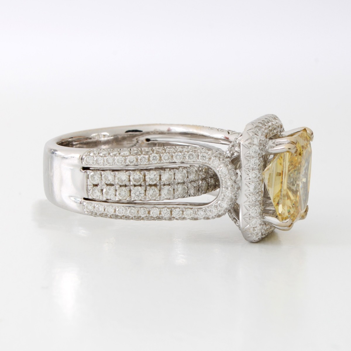 Diamond, CZ and 18K Ring