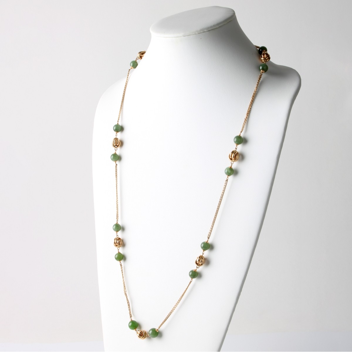 Jade and 14K Necklace