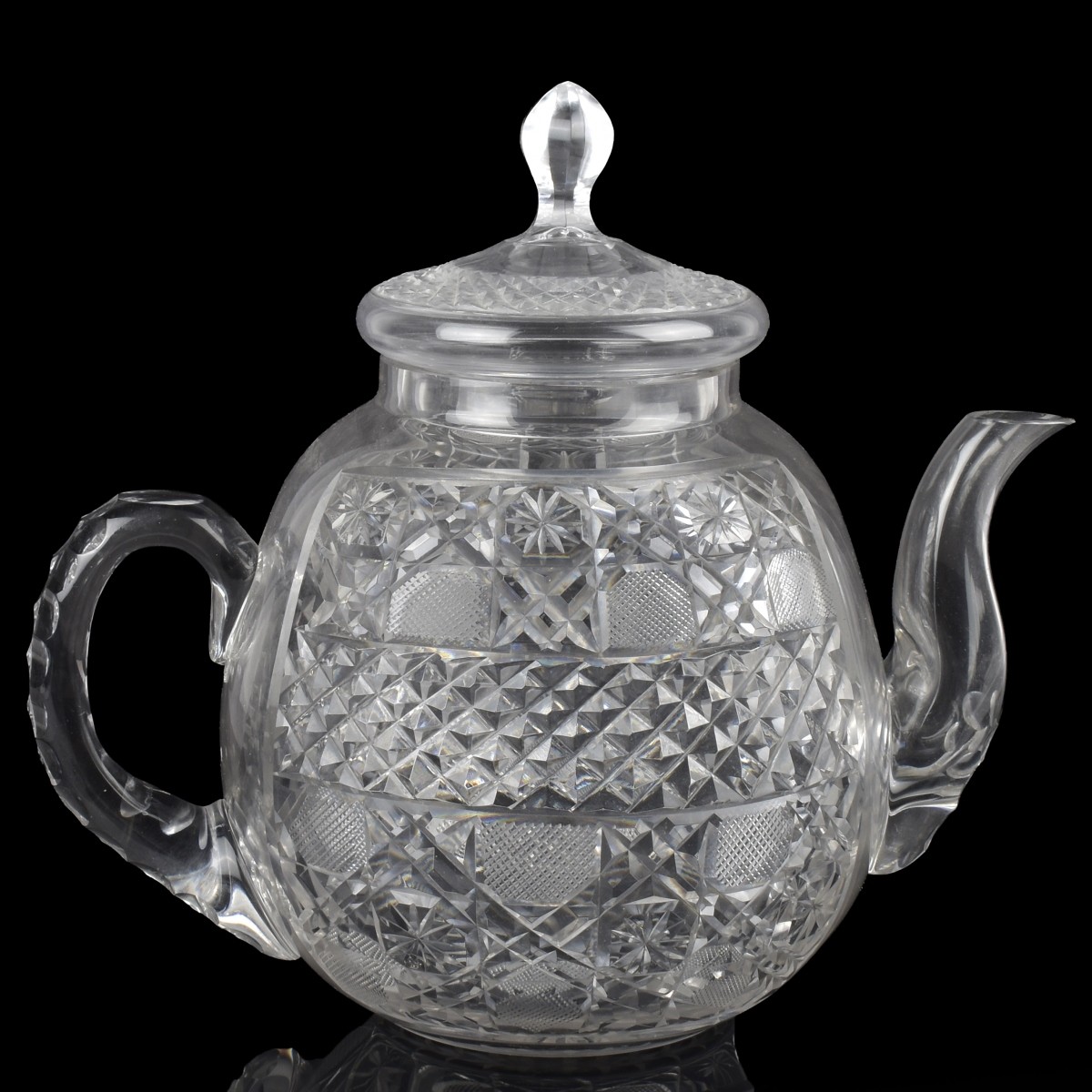 Antique Cut Glass Teapot
