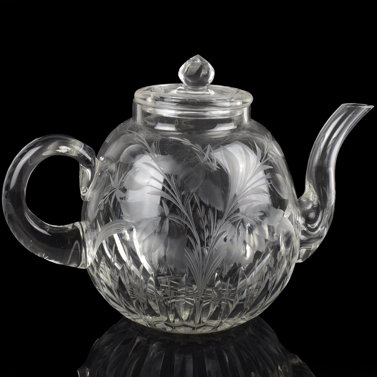 Antique Cut Glass Teapot