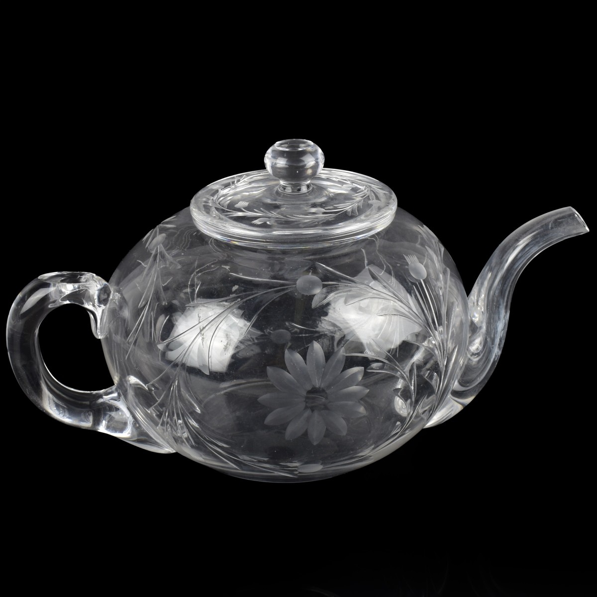 Antique Cut Glass Teapot