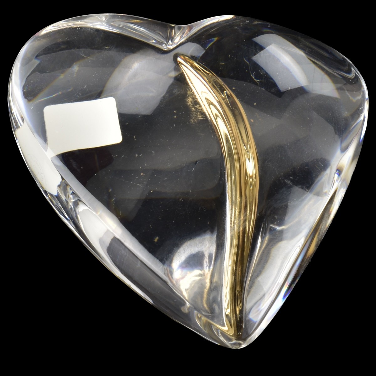 Baccarat Heart Shaped Paper Weight