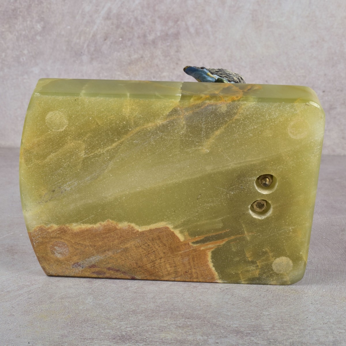 Antique Cold Painted Pair of Parakeets