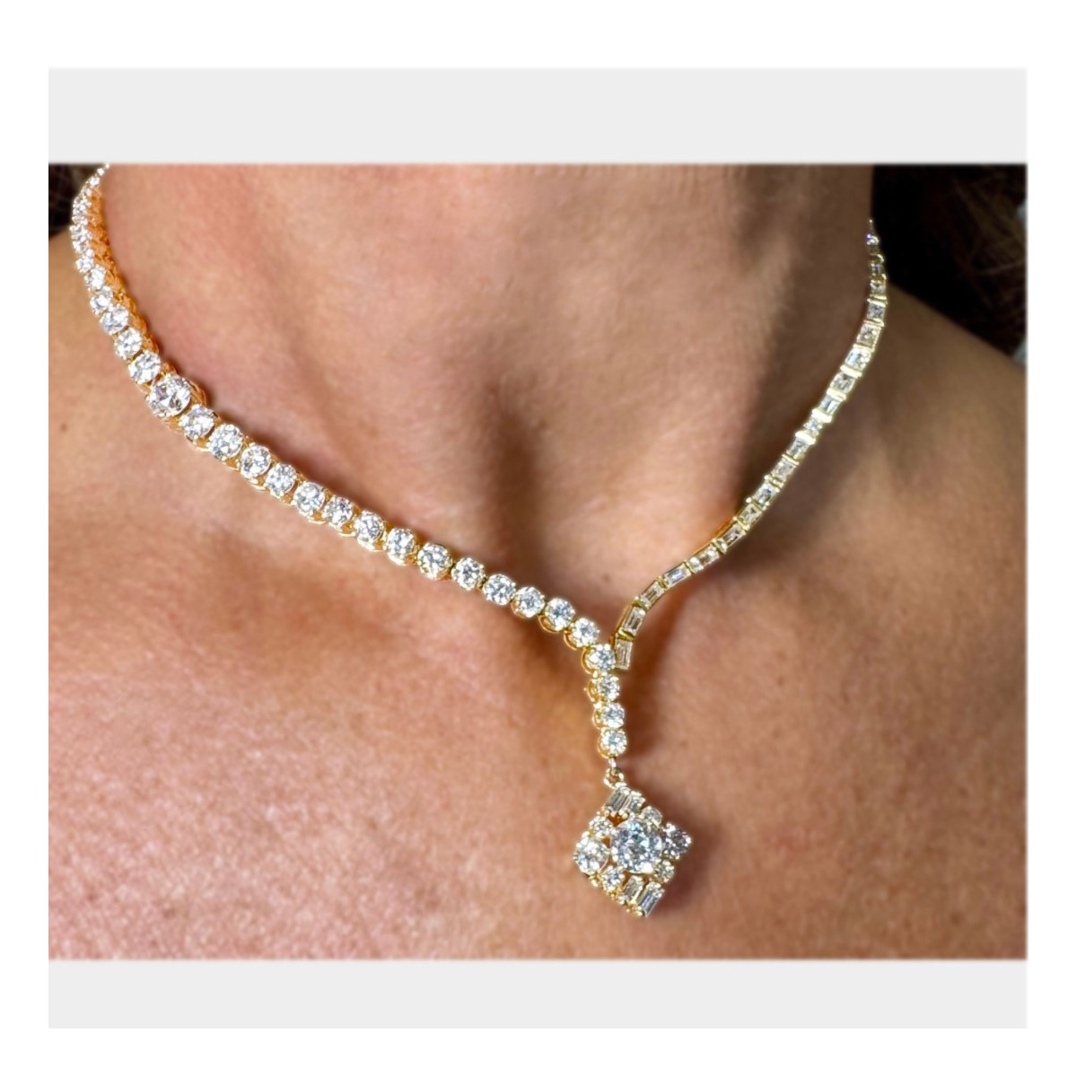 Diamond, Ruby and 18K Necklace