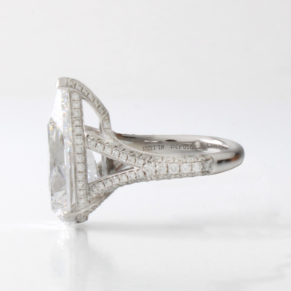 GIA 10.43ct Diamond and 18K Ring