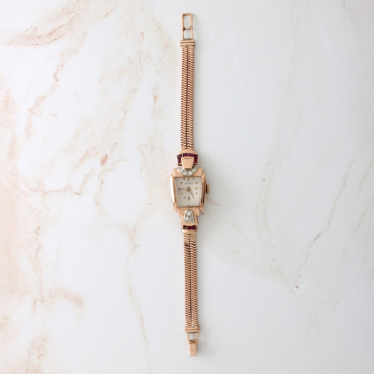 Benrus Gemstone and 14K Watch