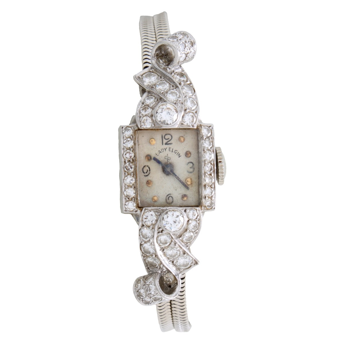 Elgin Diamond and 14K Watch