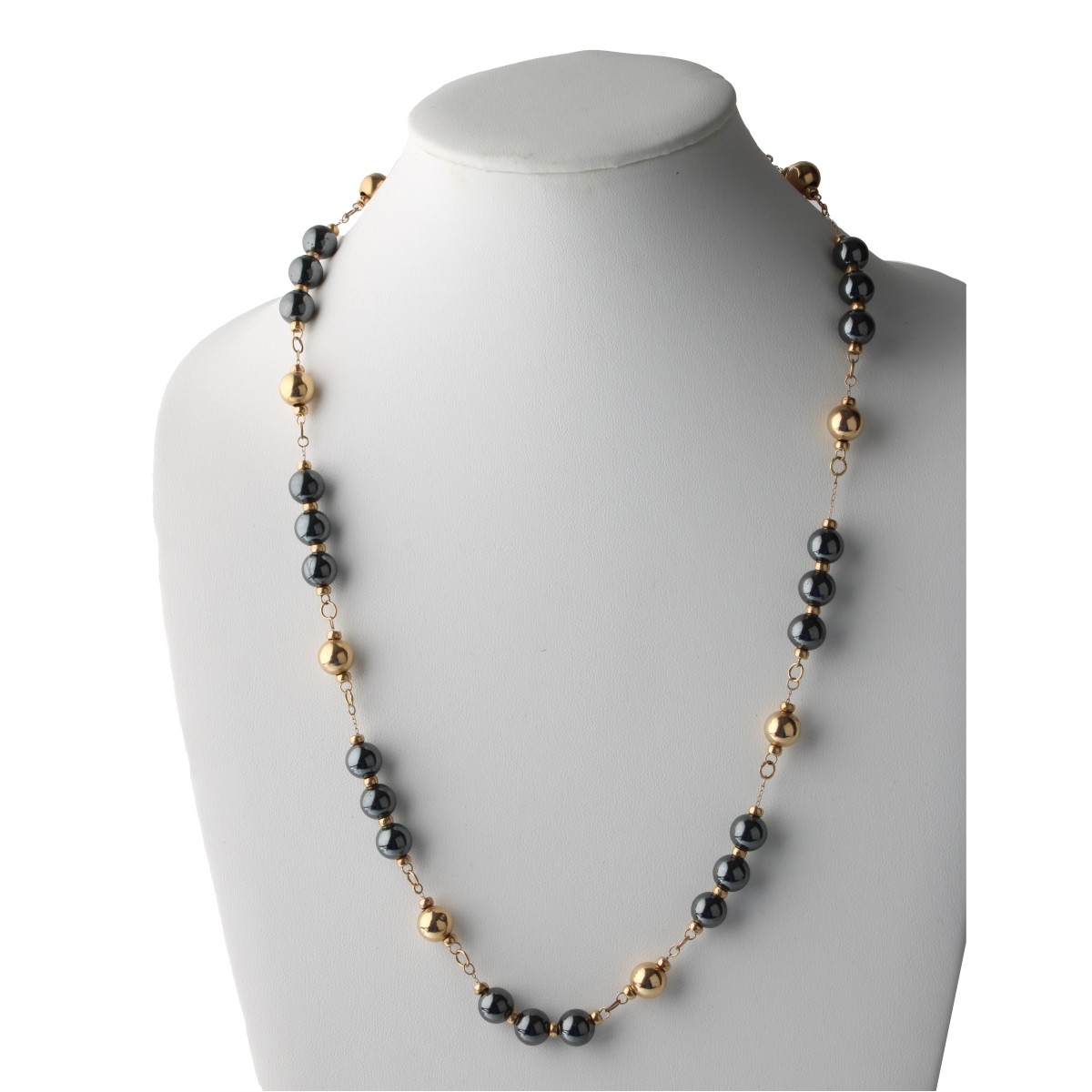 14K and Hematite Necklace