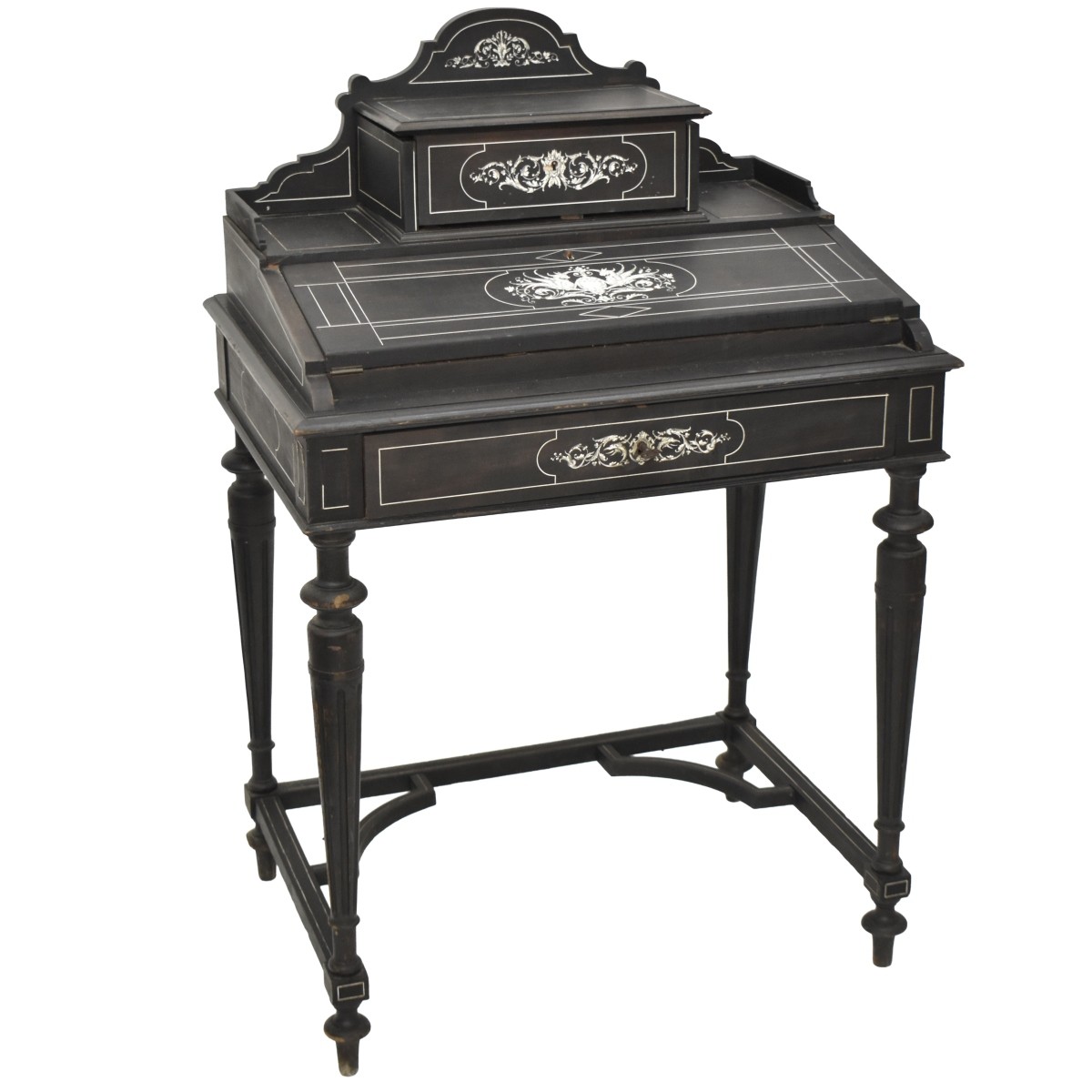 19th Century Ebonized Inlaid Cabinet
