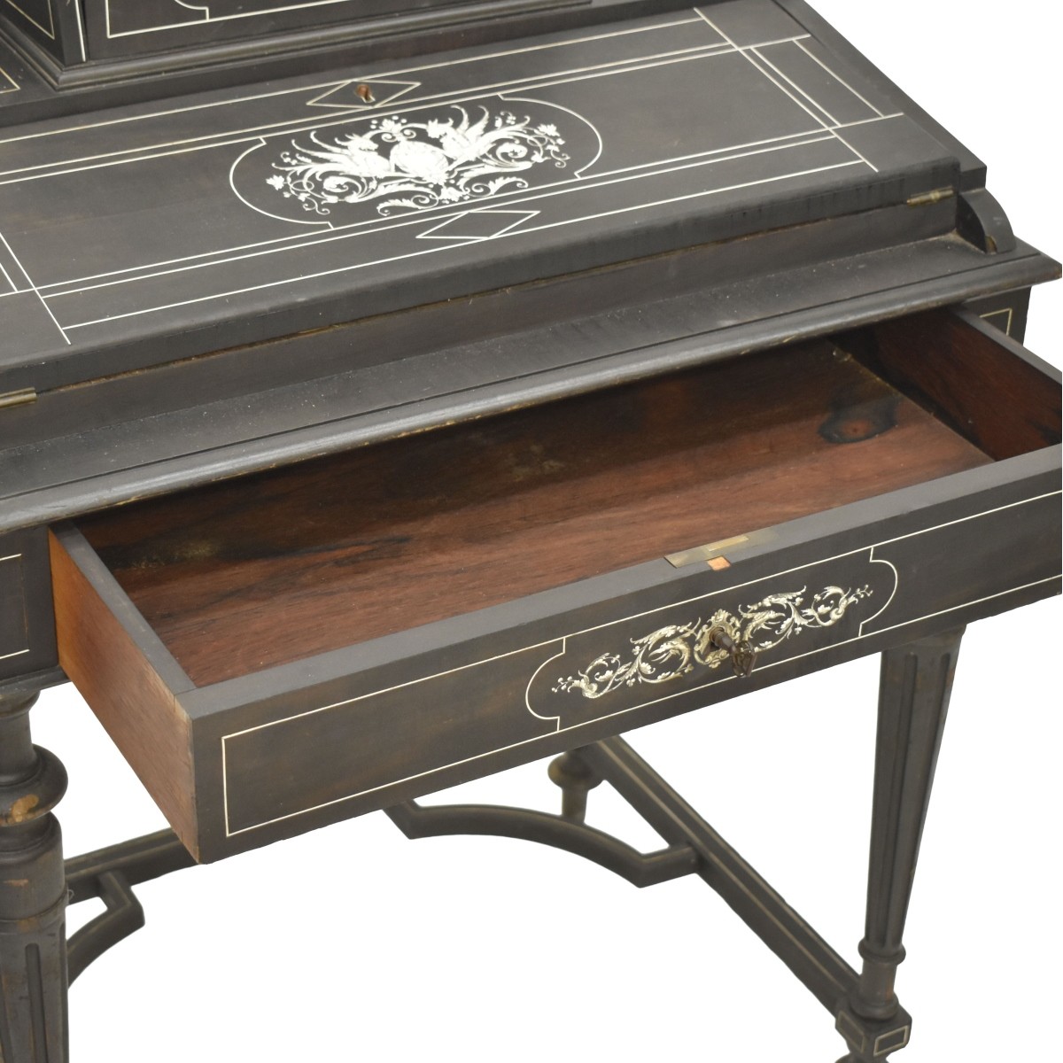 19th Century Ebonized Inlaid Cabinet