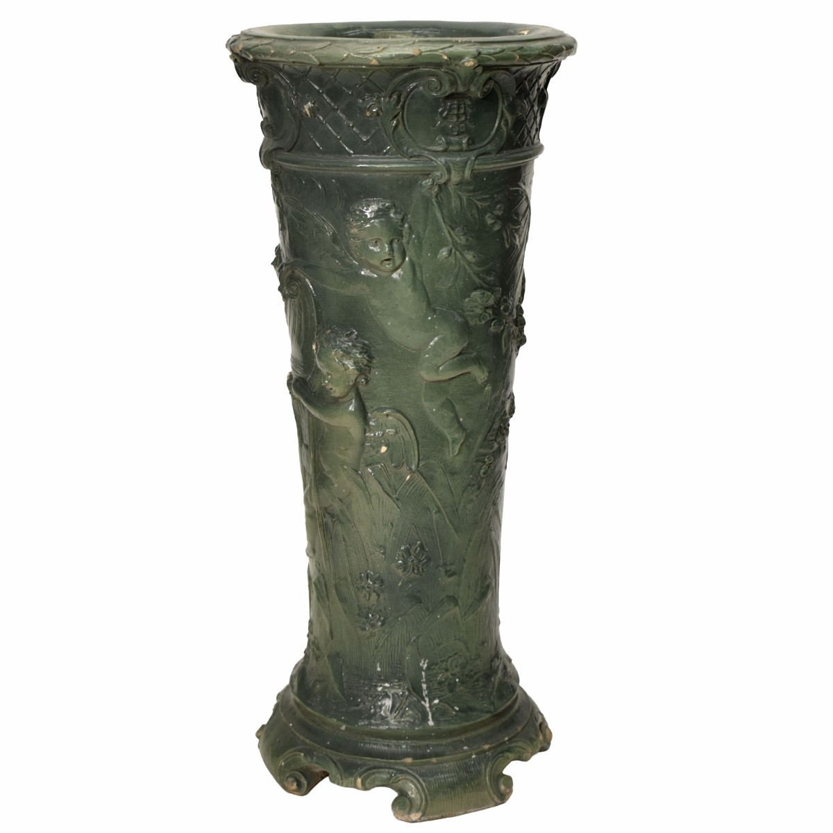 Antique Terra Cotta Umbrella Stand