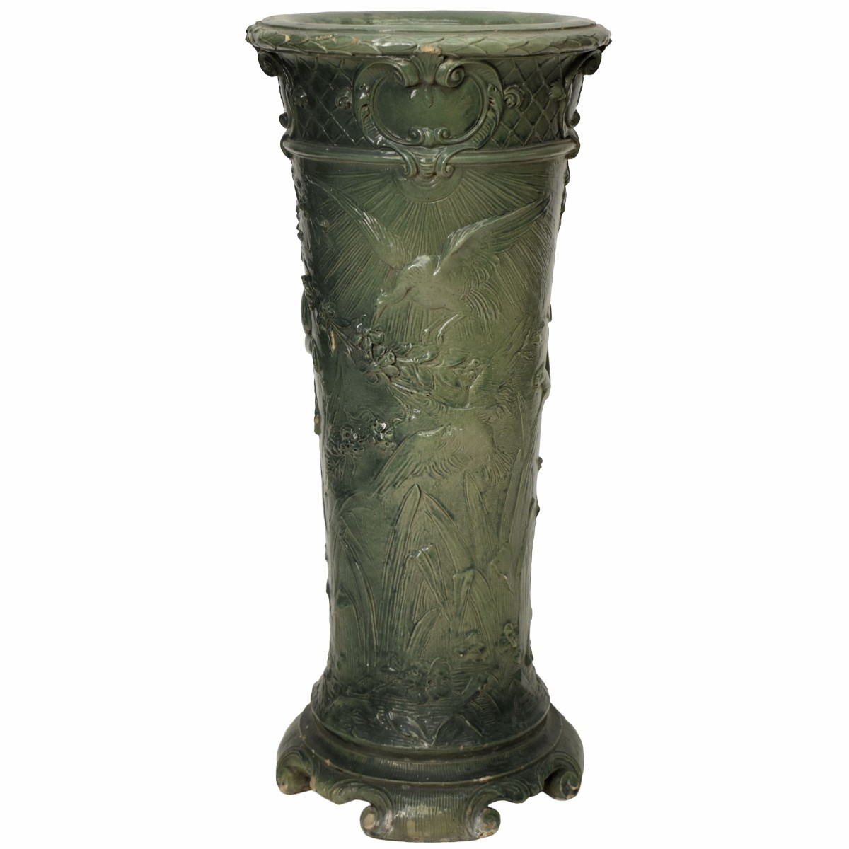 Antique Terra Cotta Umbrella Stand