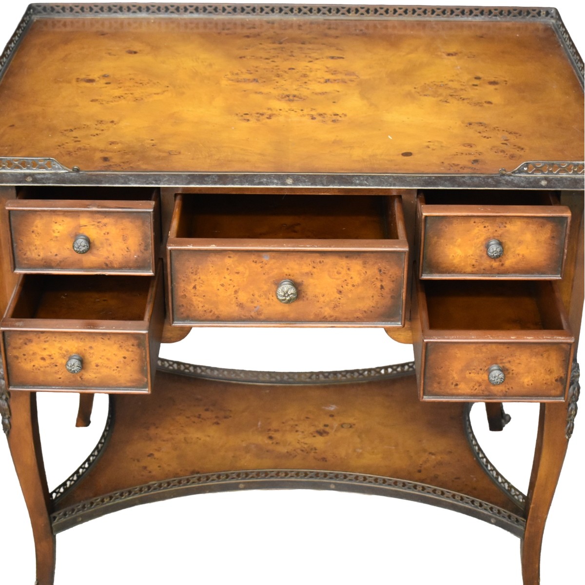 Burl Wood Gallery Table