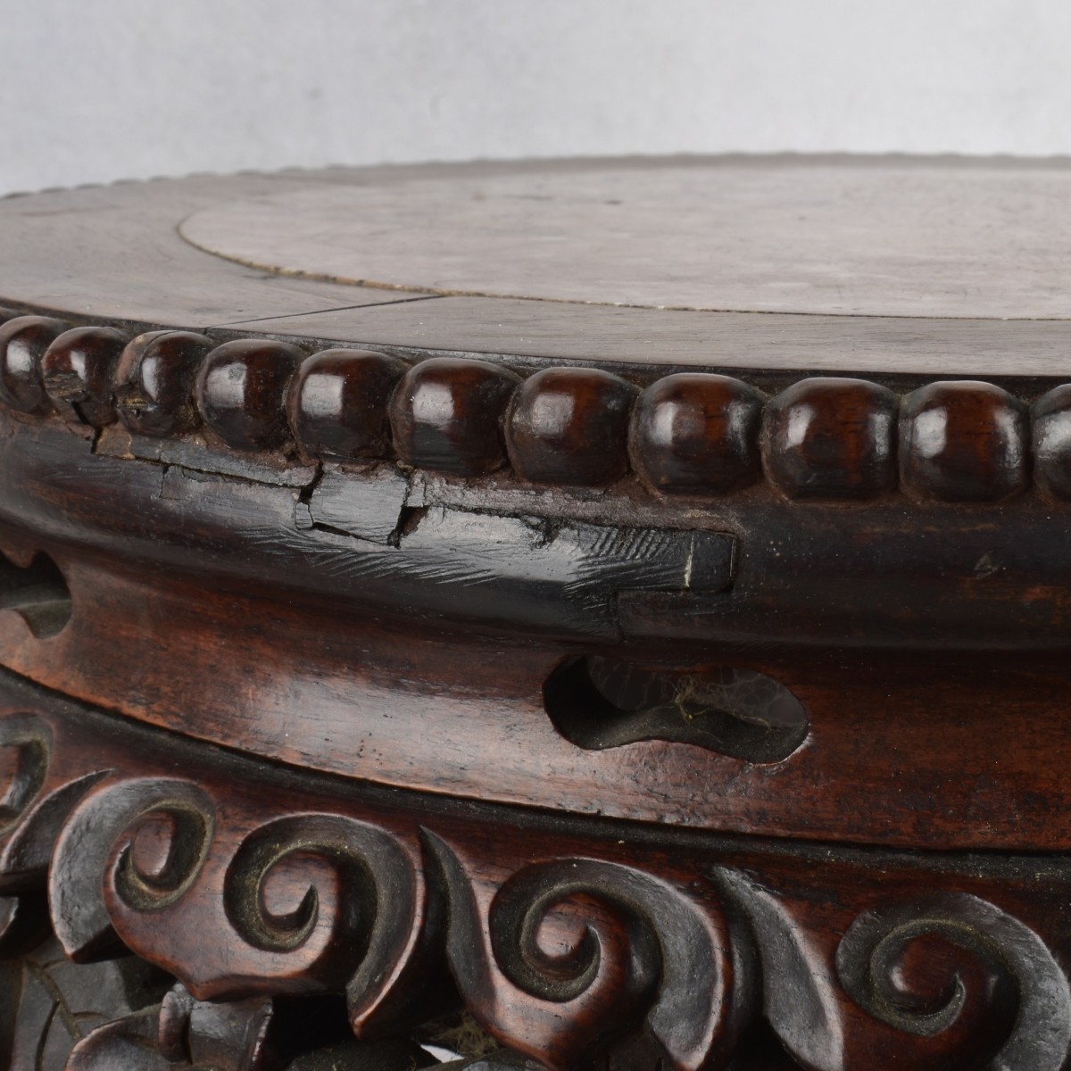 Asian Marble Top Plant Stand