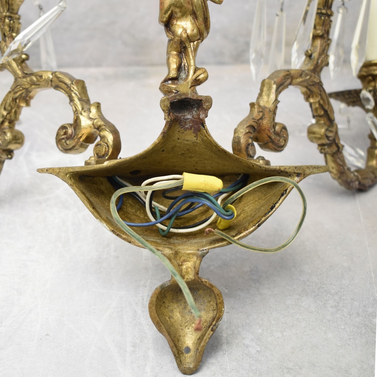 Gilt Brass Wall Sconces