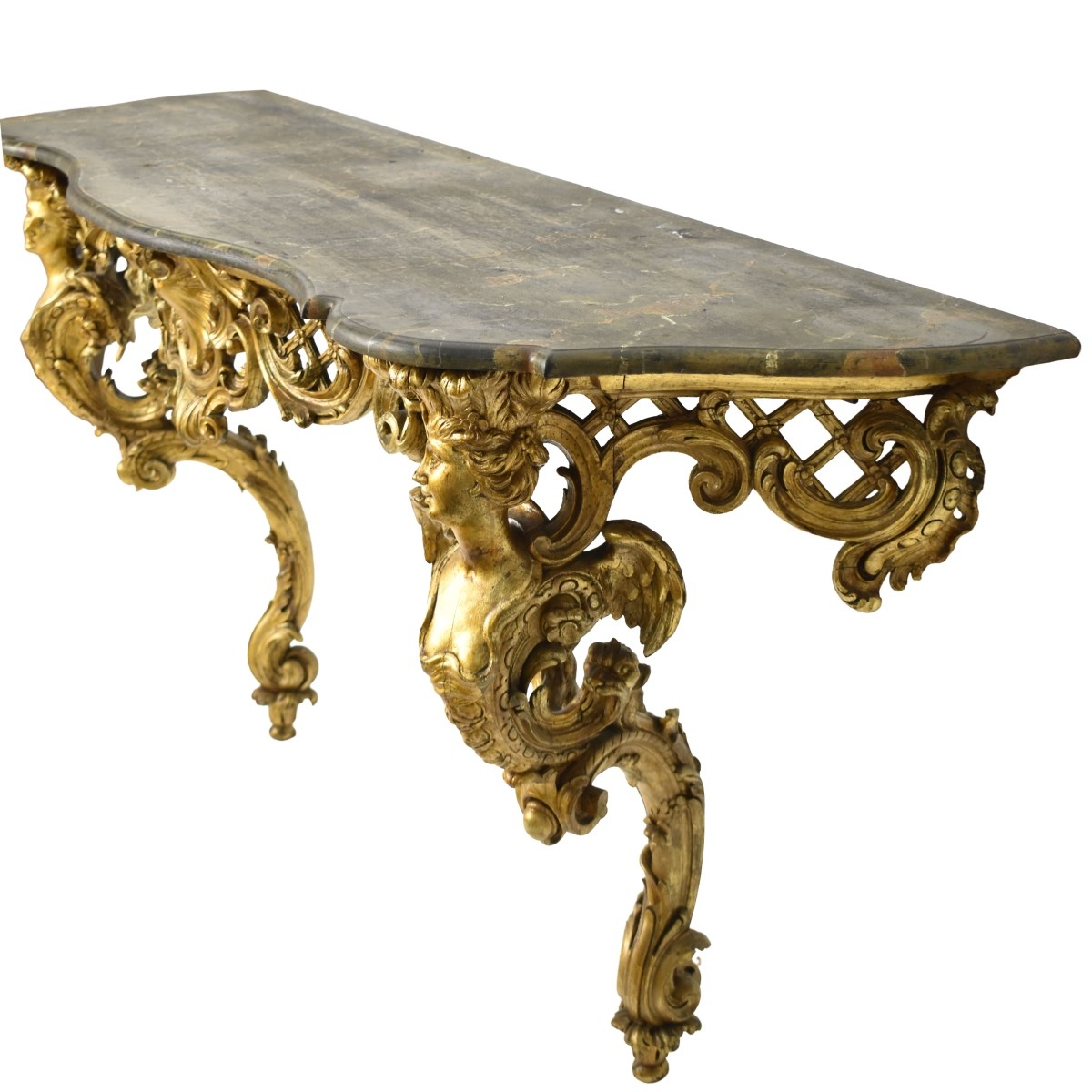 Late 19th Century Gilt Wood Console
