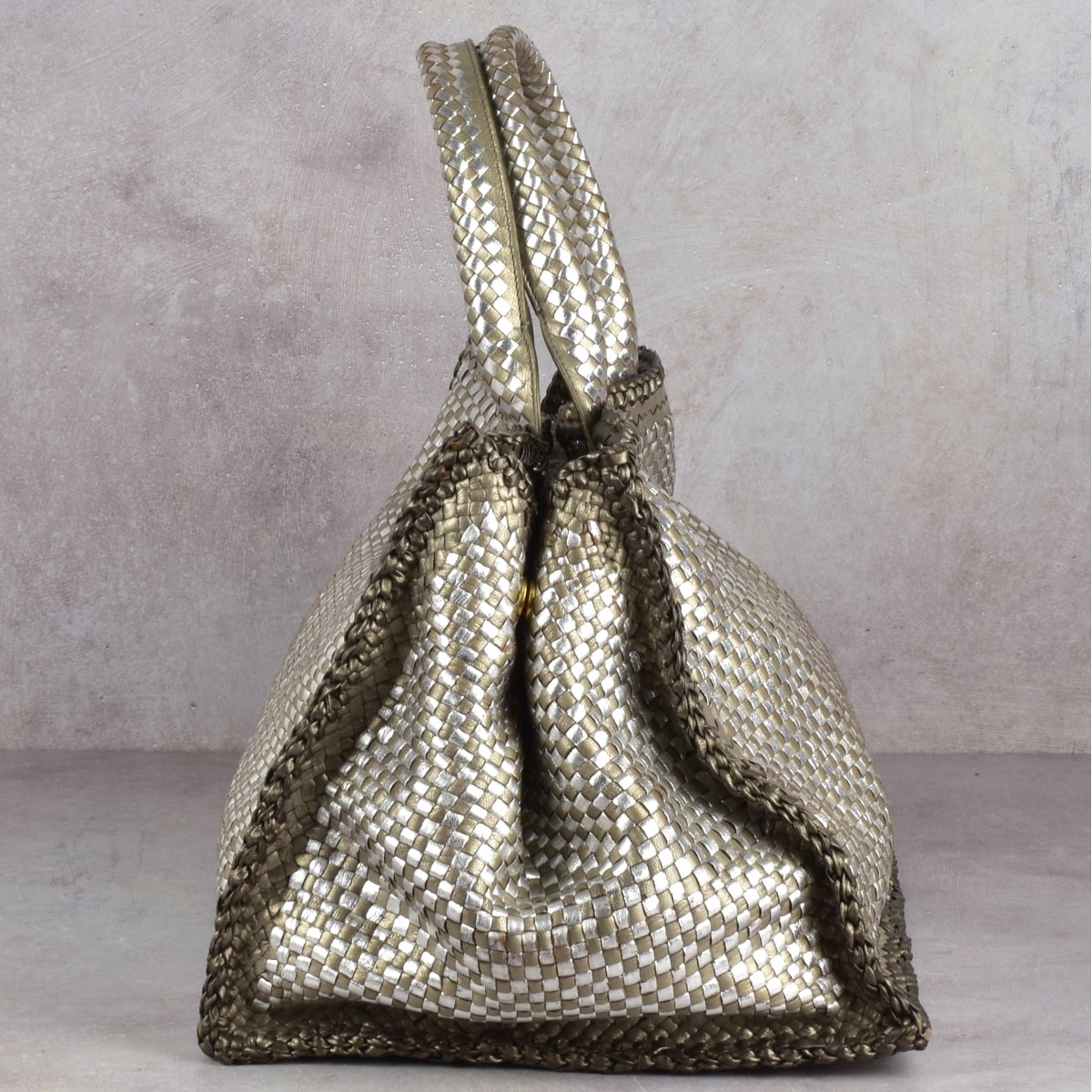 Prada Madras Leather Handbag