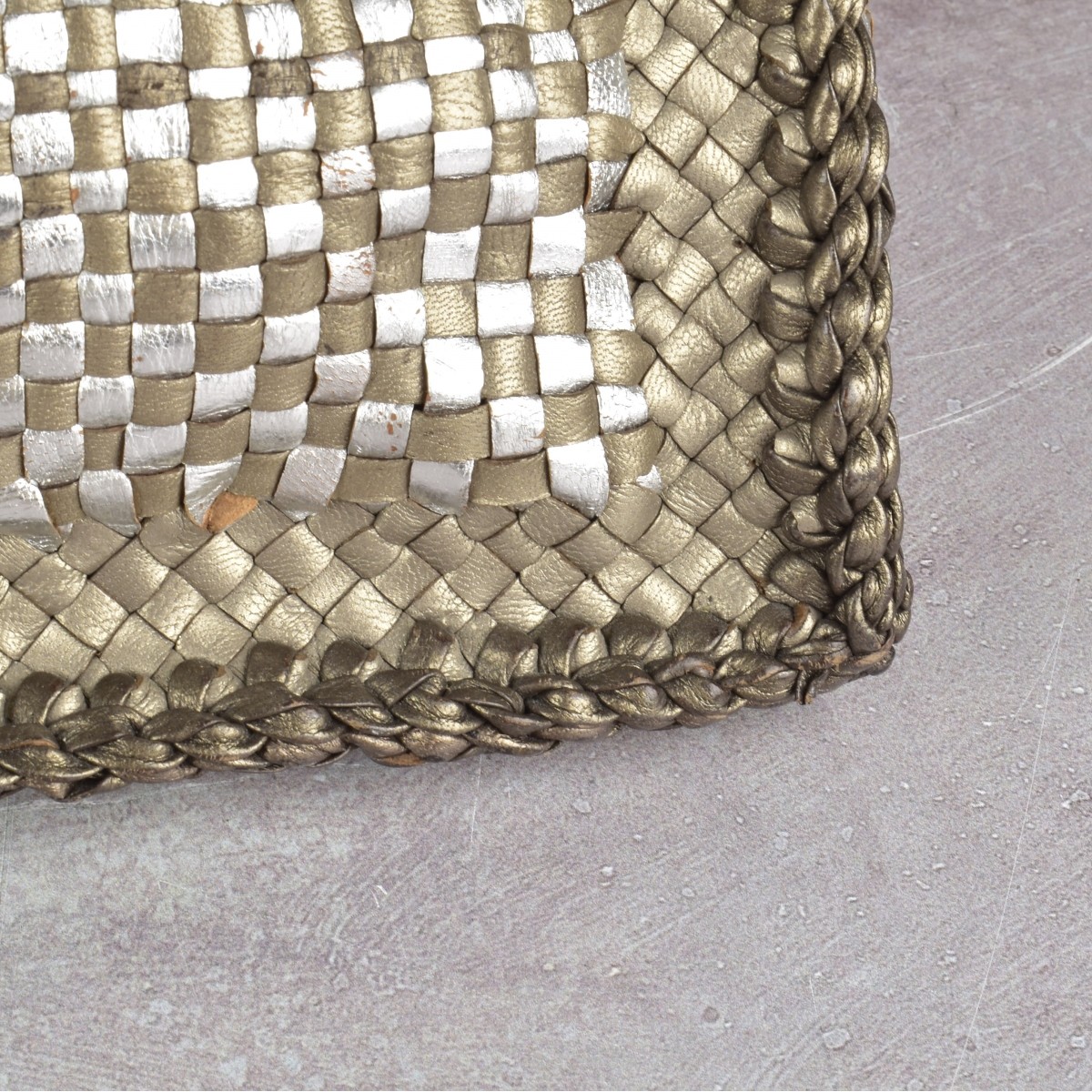 Prada Madras Leather Handbag