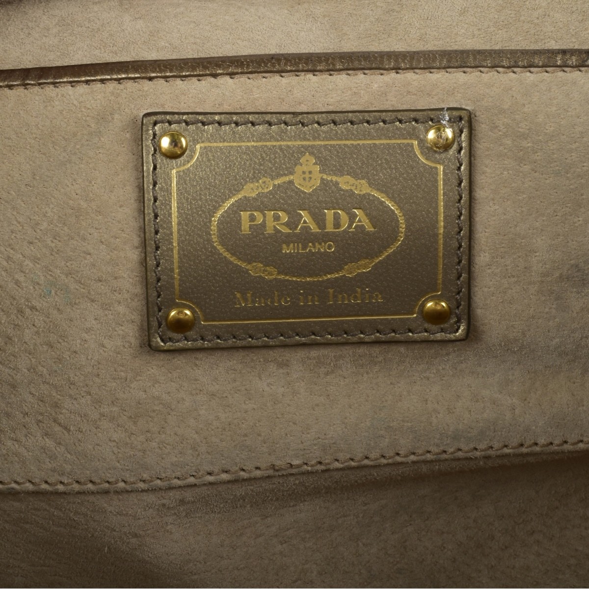 Prada Madras Leather Handbag
