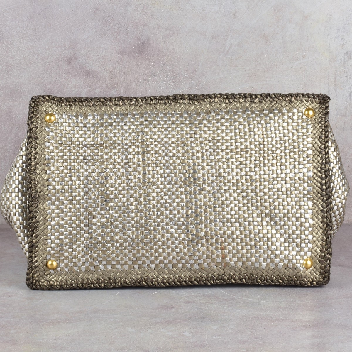 Prada Madras Leather Handbag