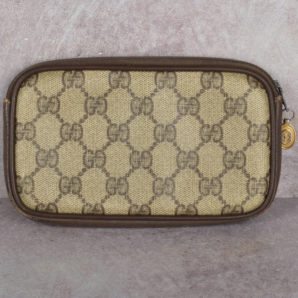 Gucci GG Coated Canvas Zip Pouch