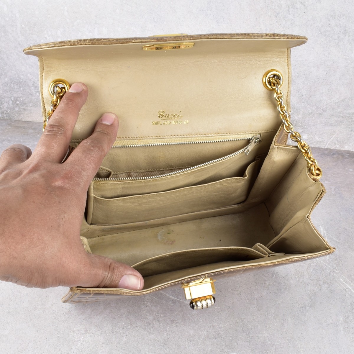 Vintage Gucci Crocodile Flap Purse