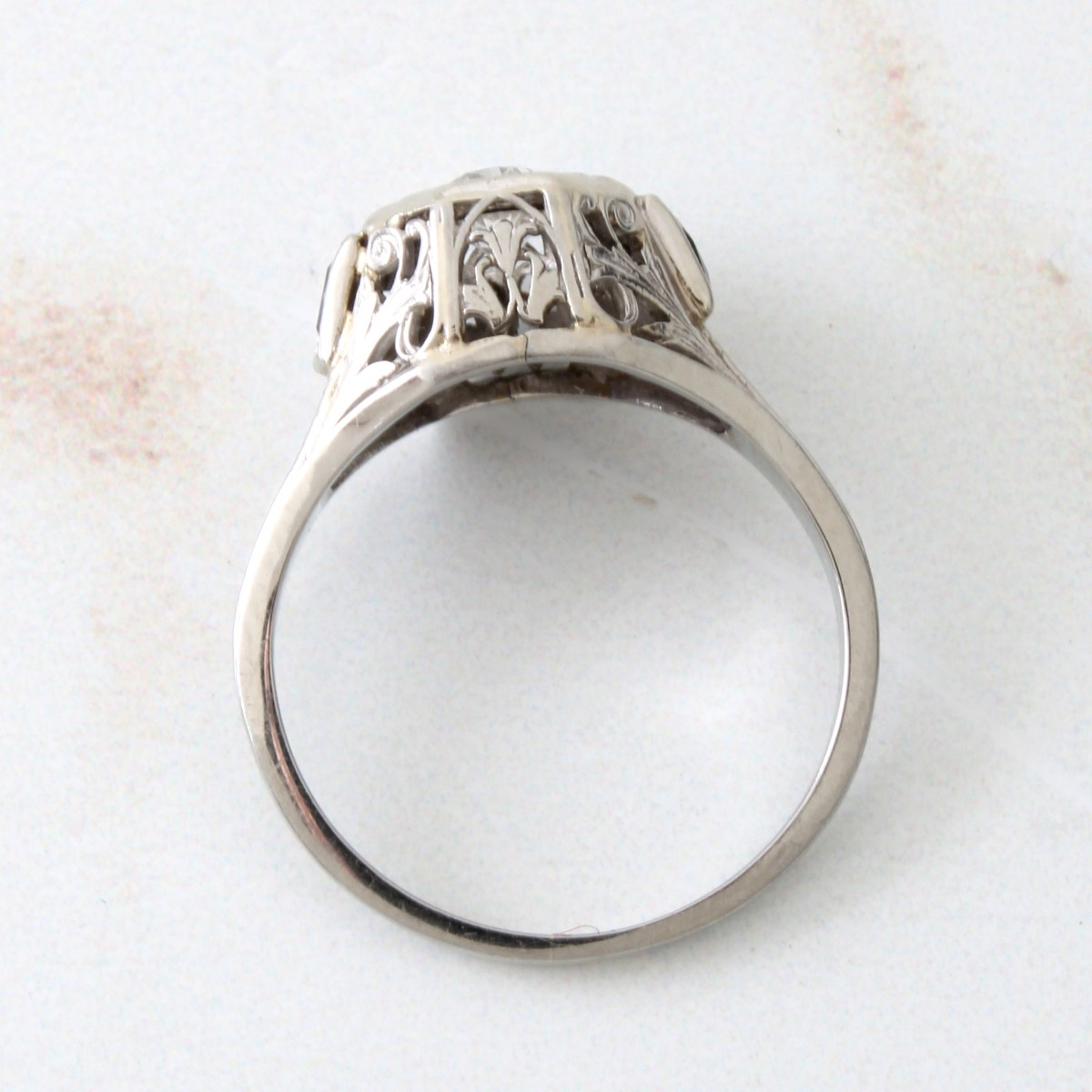 Diamond, Sapphire and 14K Ring