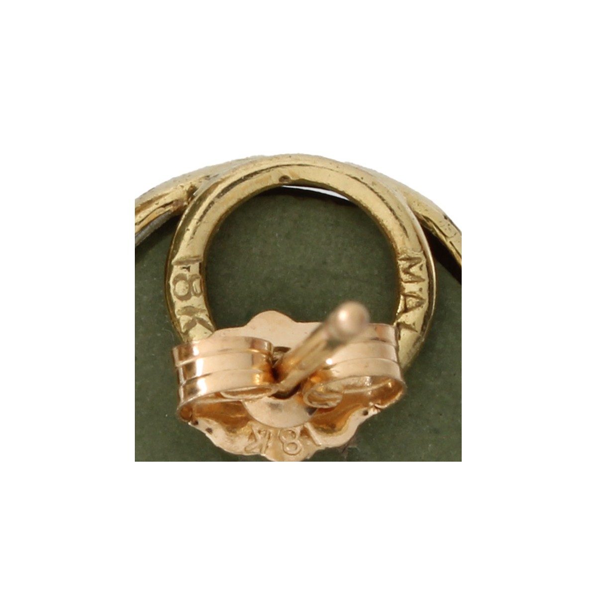 Jasperware and 18K Earrings