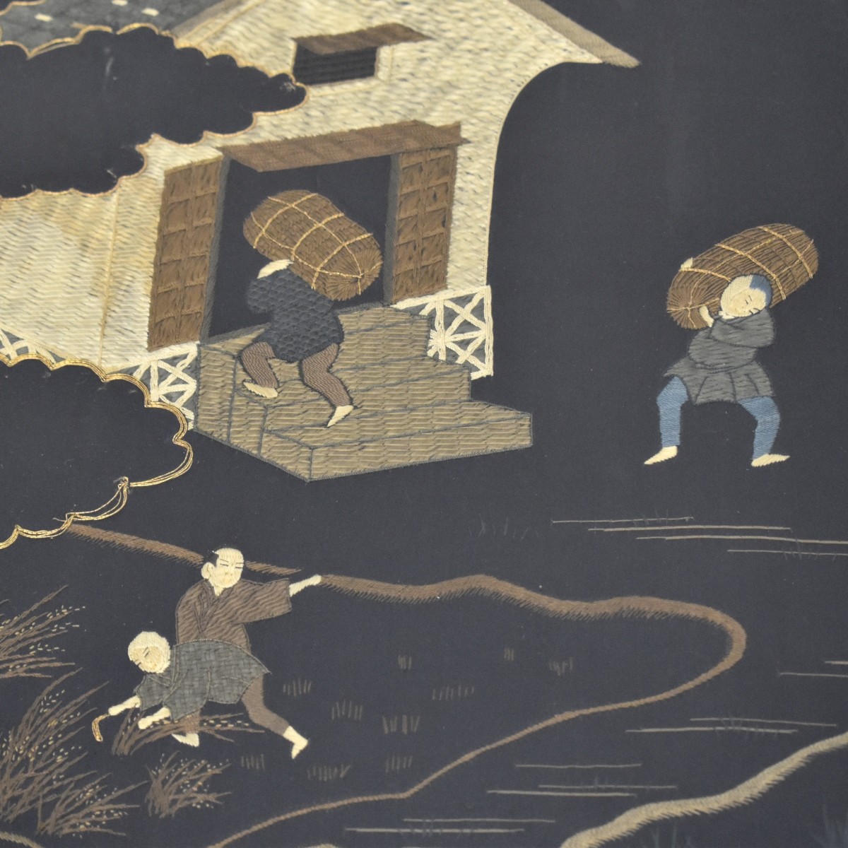 Chinese Silk Embroidered Scene