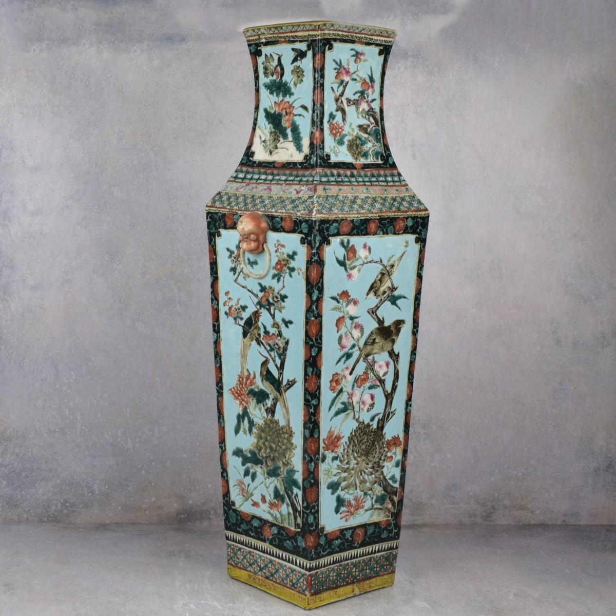 Large Chinese Famille Verte Vase