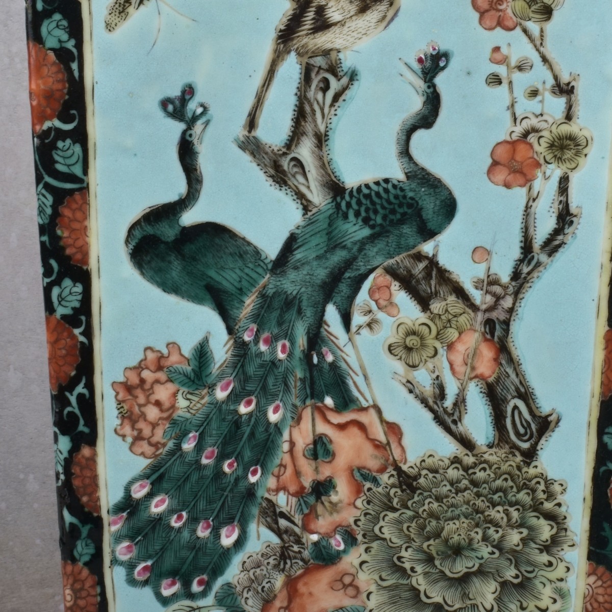 Large Chinese Famille Verte Vase