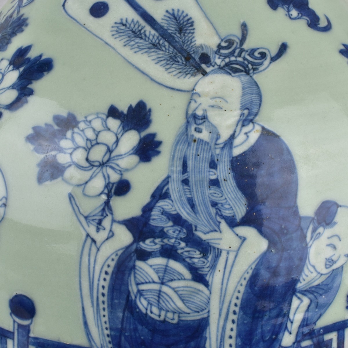 Large Vintage Chinese Blue and White Vase
