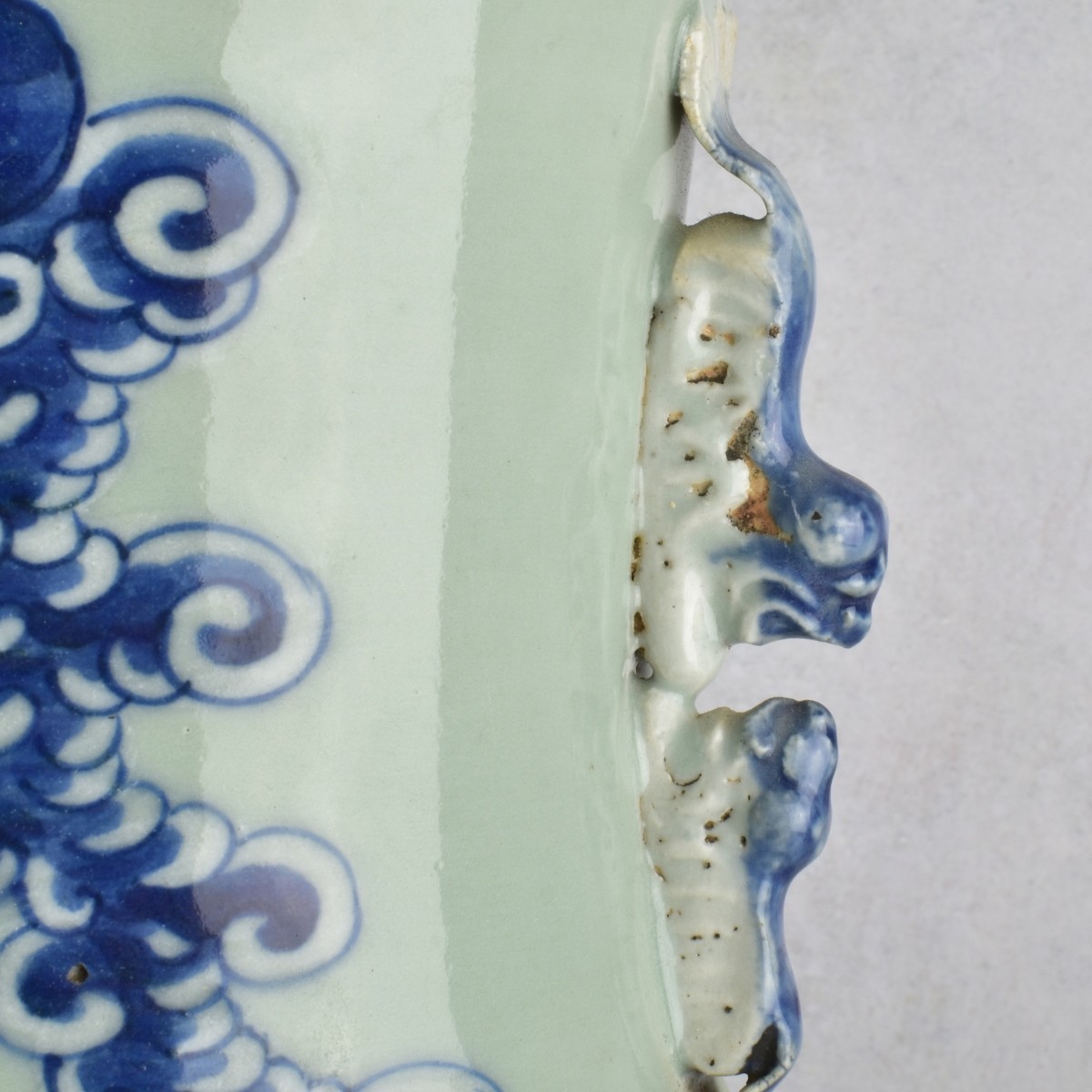 Large Vintage Chinese Blue and White Vase