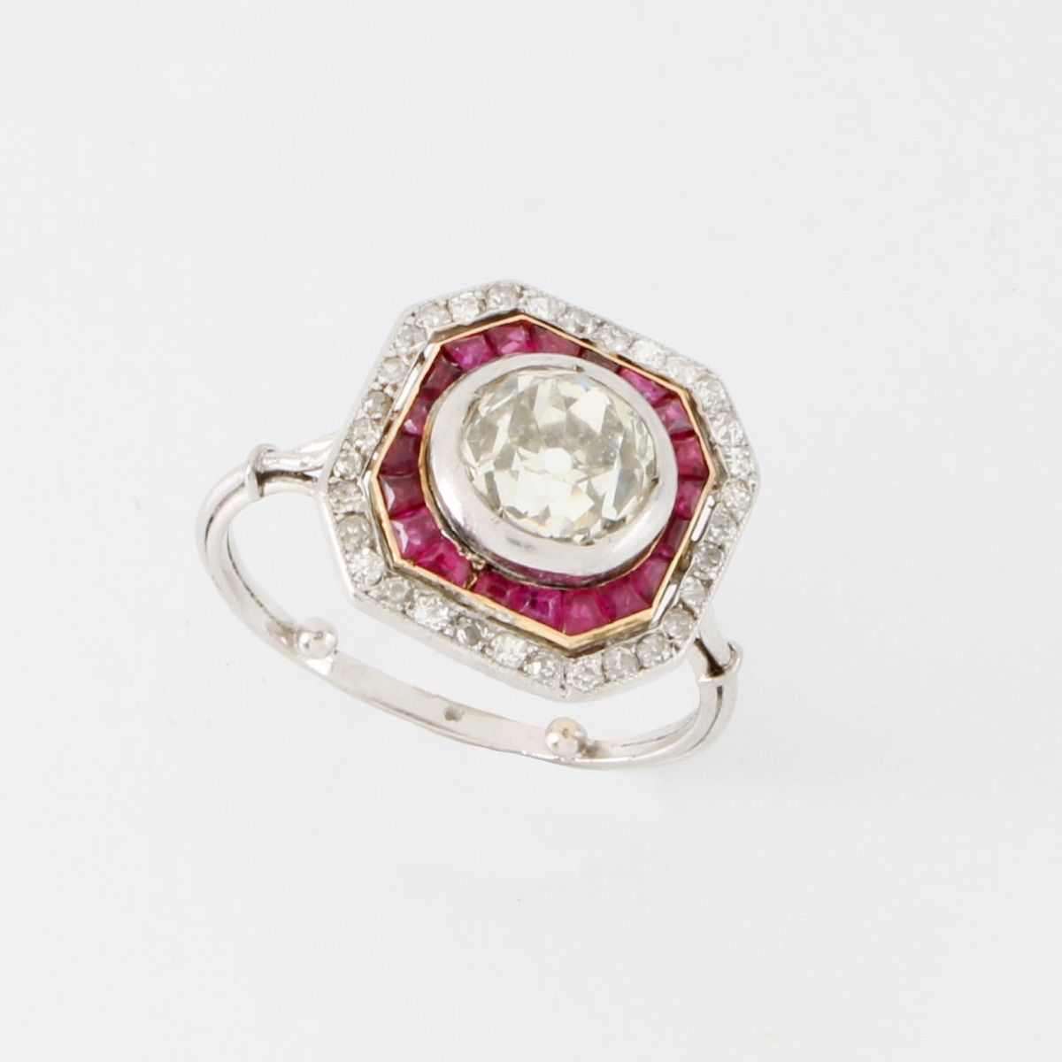 Art Deco Ruby and Diamond Ring