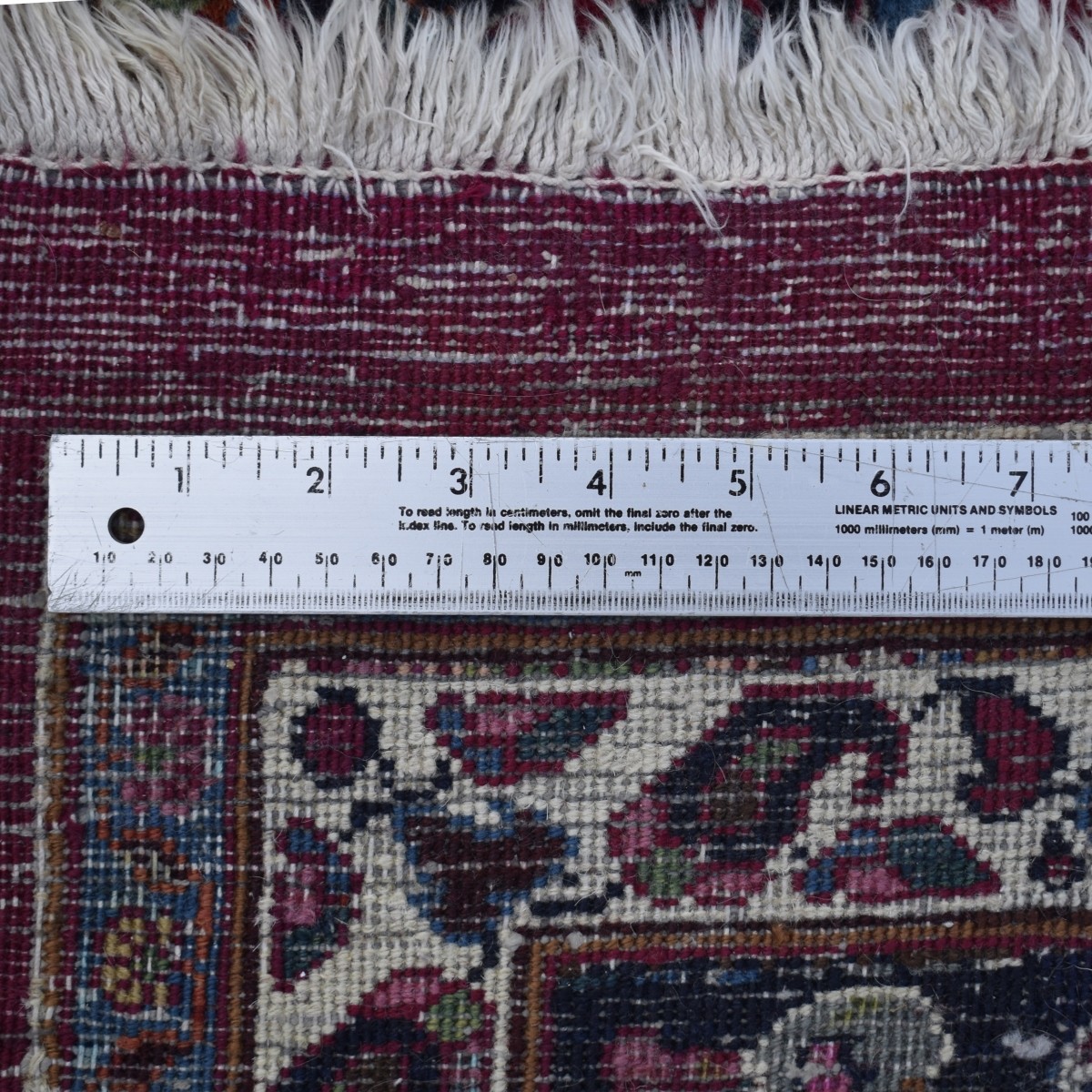 Semi-antique Persian Heriz Wool Rug
