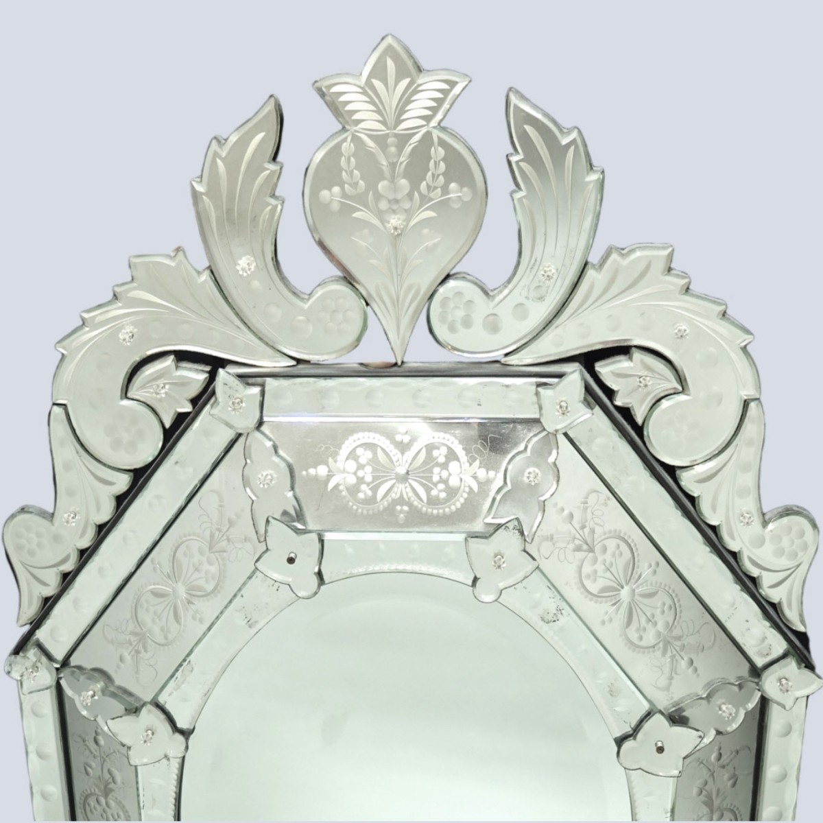 Vintage Etched Venetian Mirror