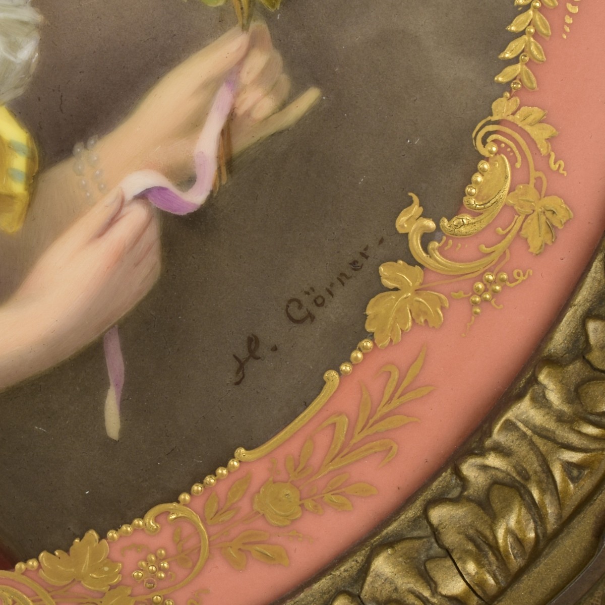 Sevres Style German Porcelain Plaque