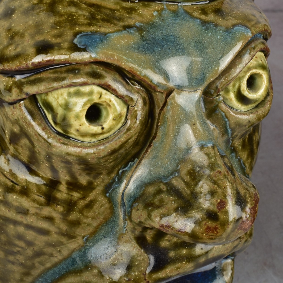 W.A. Flowers Folk Art Pottery Jugs