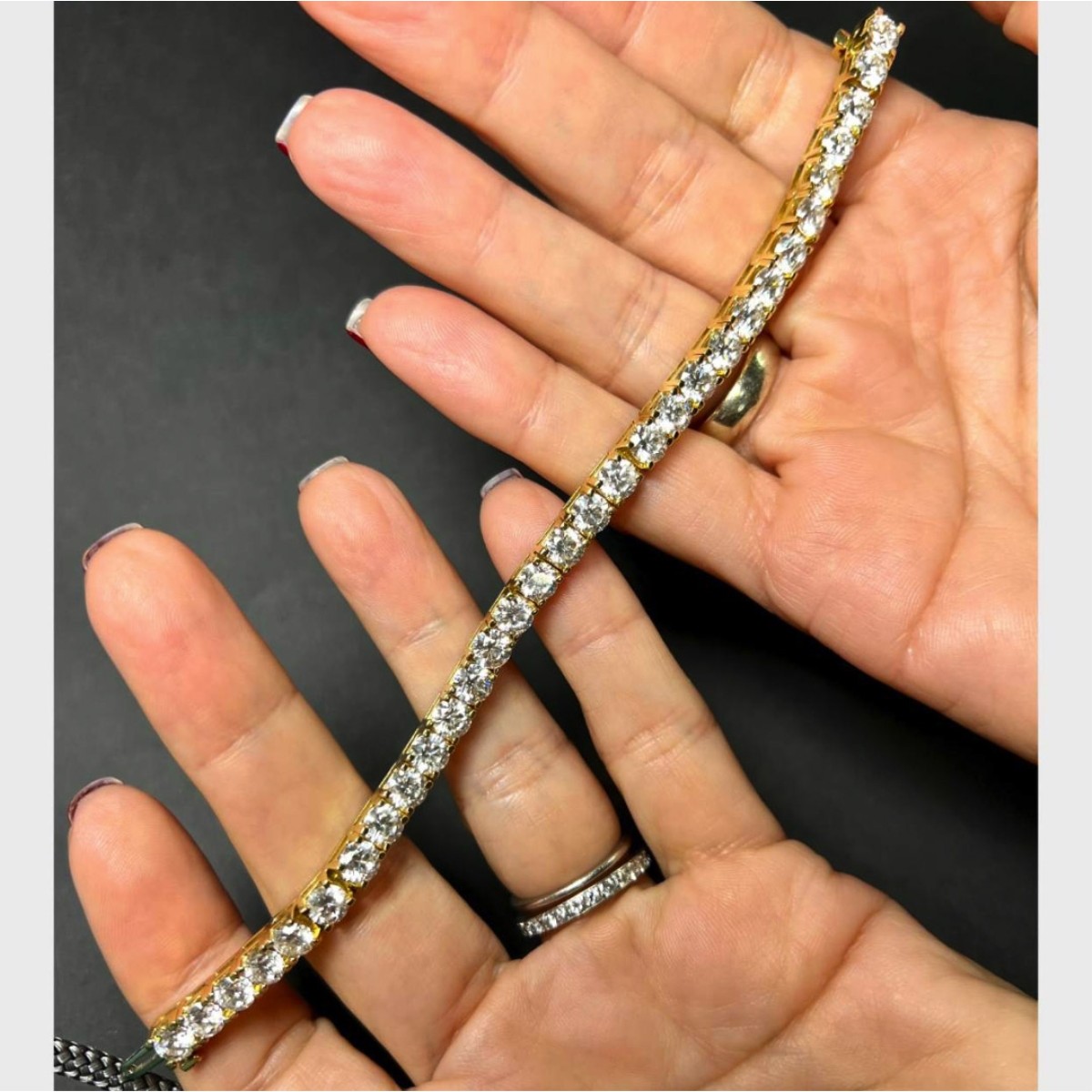 Diamond and 18K Tennis Bracelet