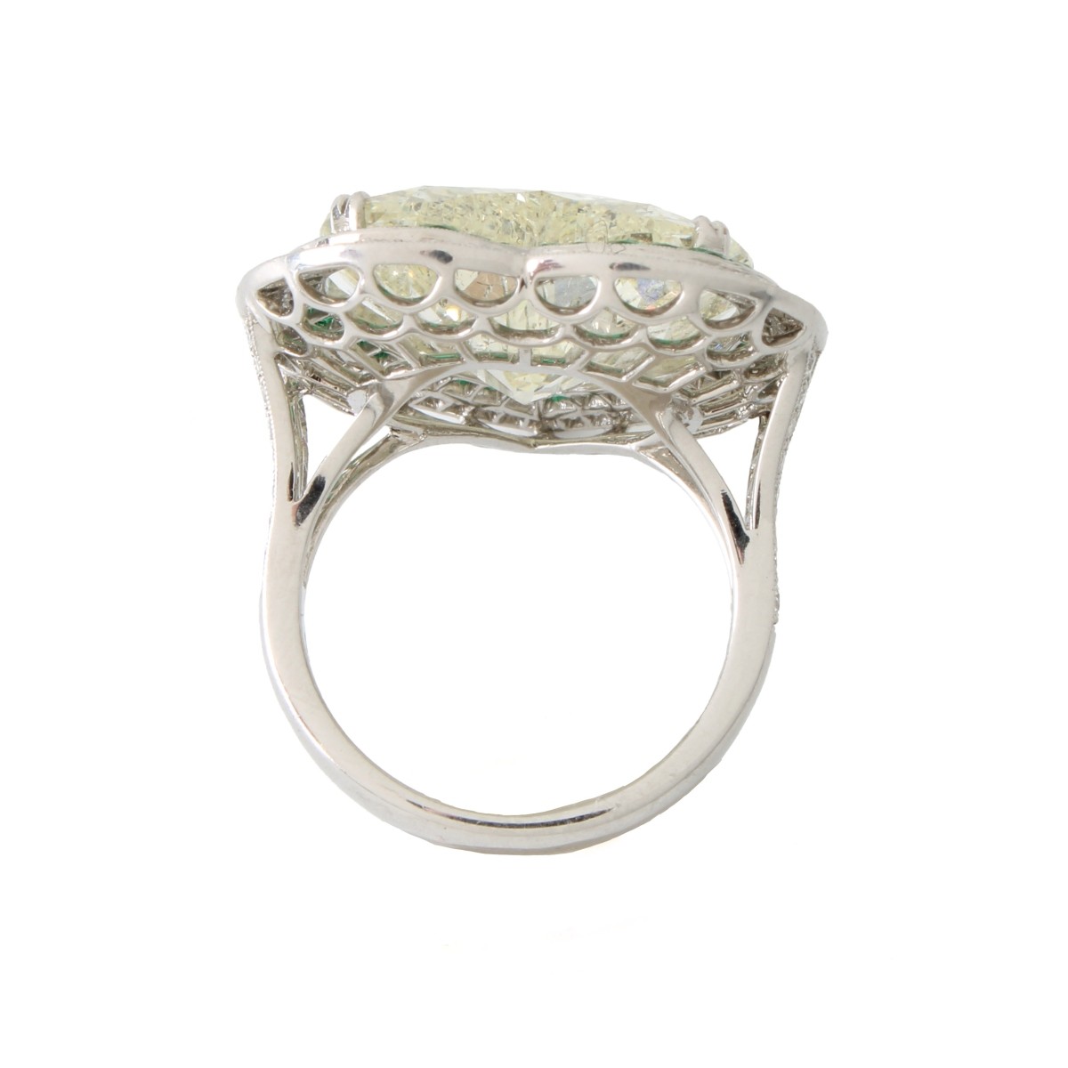 EGL 15.01ct Diamond and Platinum Ring