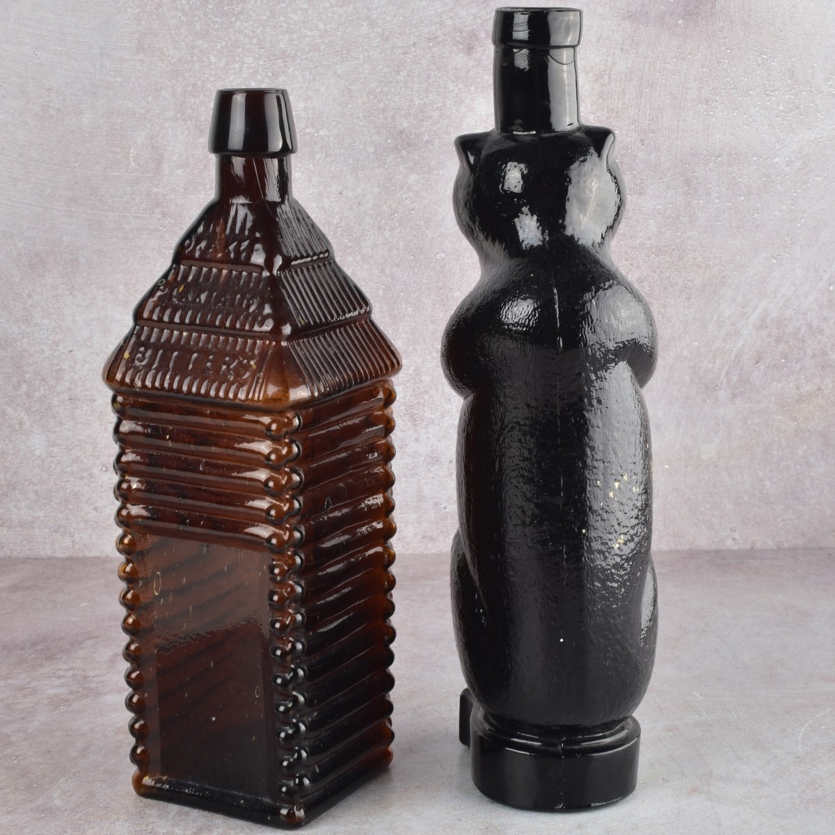 Antique Brown Glass Bottles
